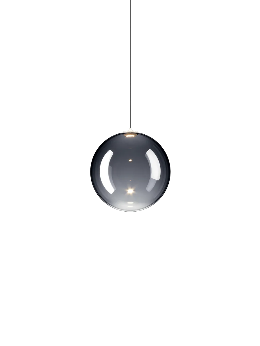 Random Solo Pendant, Smoke Glass, LED, Triac Dim, IP20