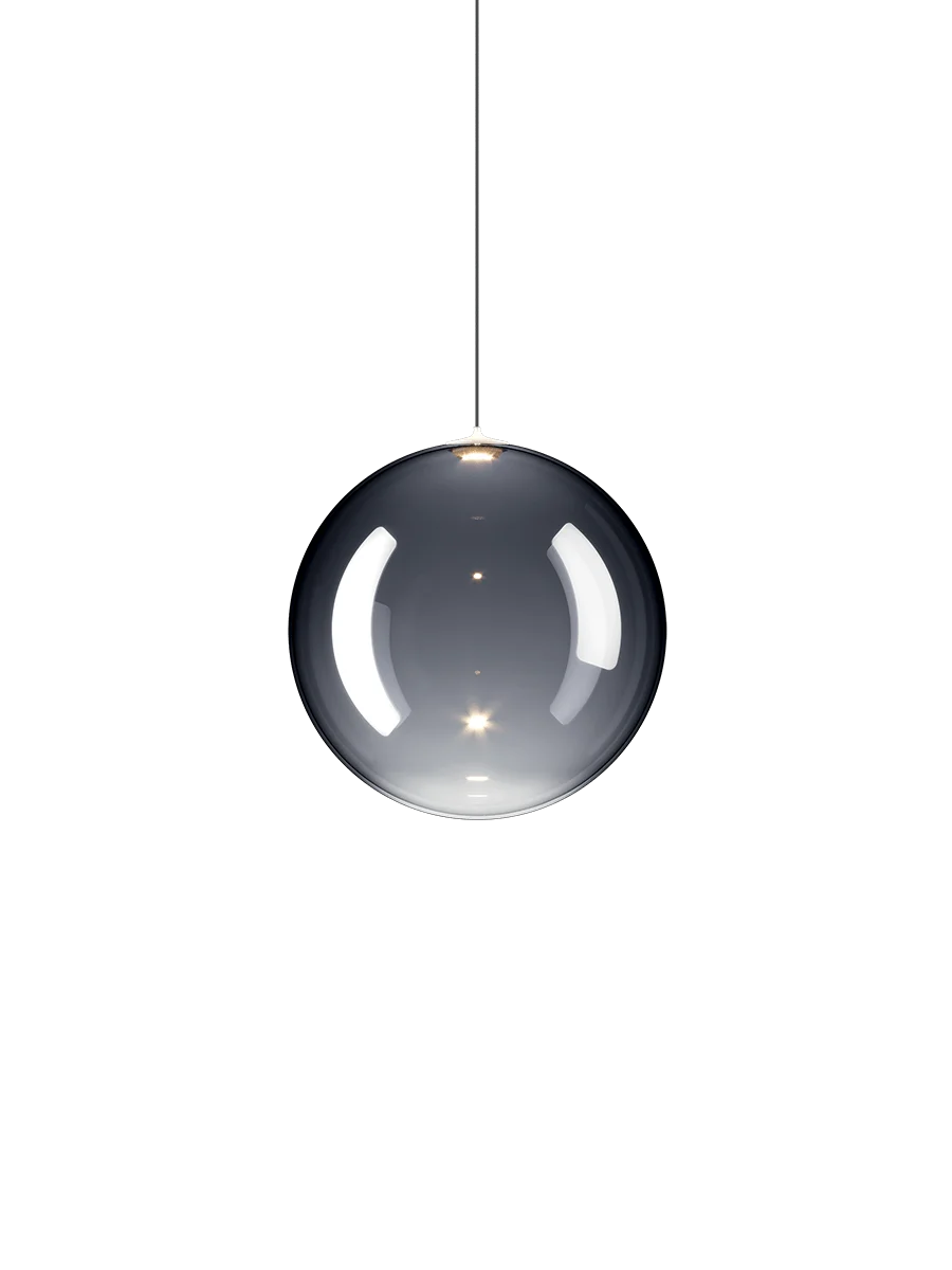 Random Solo Pendant, Smoke Glass, LED, Triac Dim, IP20