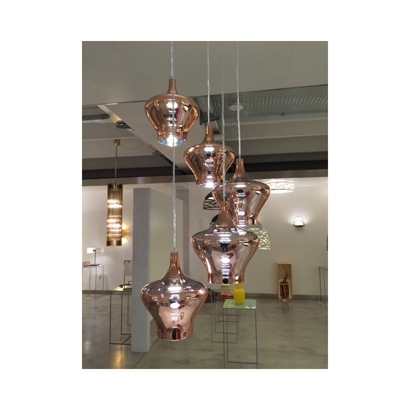 Nostalgia Pendant, Gold Glass, LED, Triac Dim, IP20