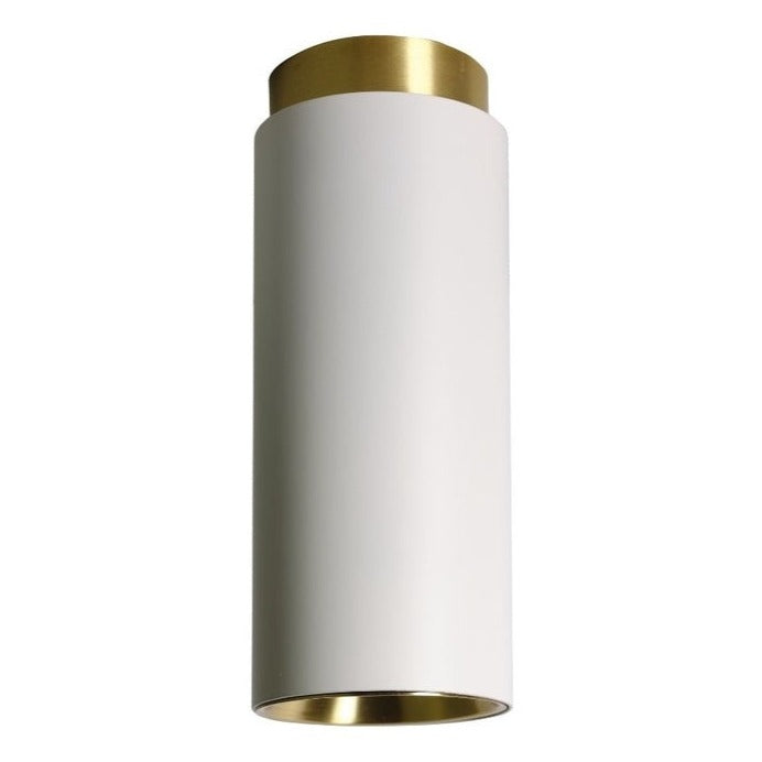 Tobo Spot, Long, White with Brass, GU10, Triac Dim, IP20