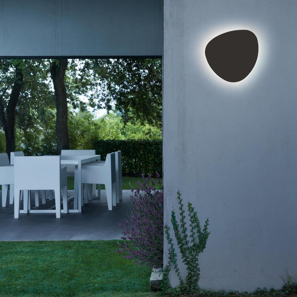 Tria Wall, 28 cm, Teak, LED, 11.5W, Triac Dim, IP66