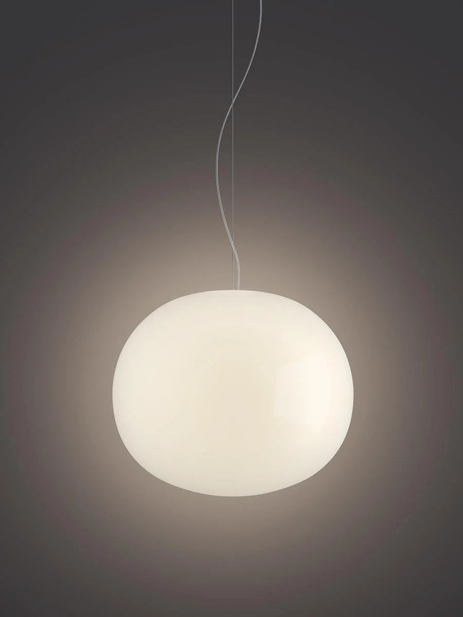 Volum Pendant, White Glossy Glass, 42 cm ø, E27, IP20